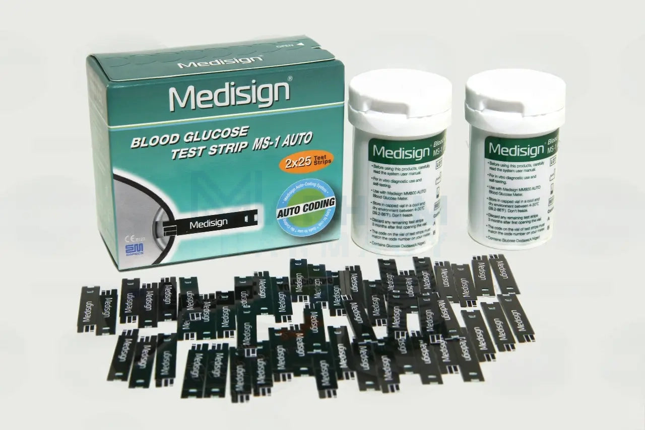 Blood Glucose Test Strips MS-1 (2 x 25) - Medisign