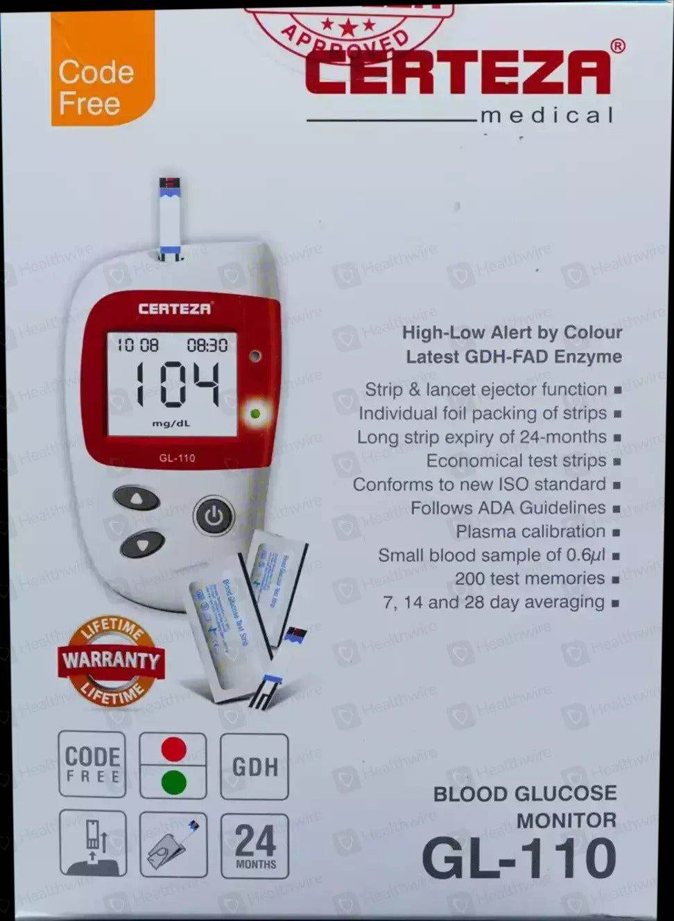 Certeza GL 110 Glucose Meter